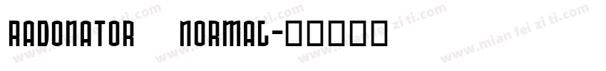 Radonator  Normal字体转换